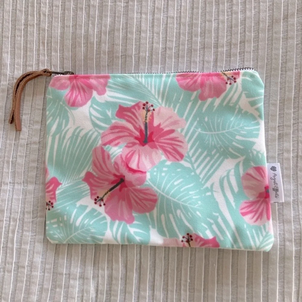 Floral Zip Pouch | Tropical Hibiscus | NWOT